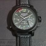 Best Quality Replica Panerai Luminor GMT Black Face Black Case Watch